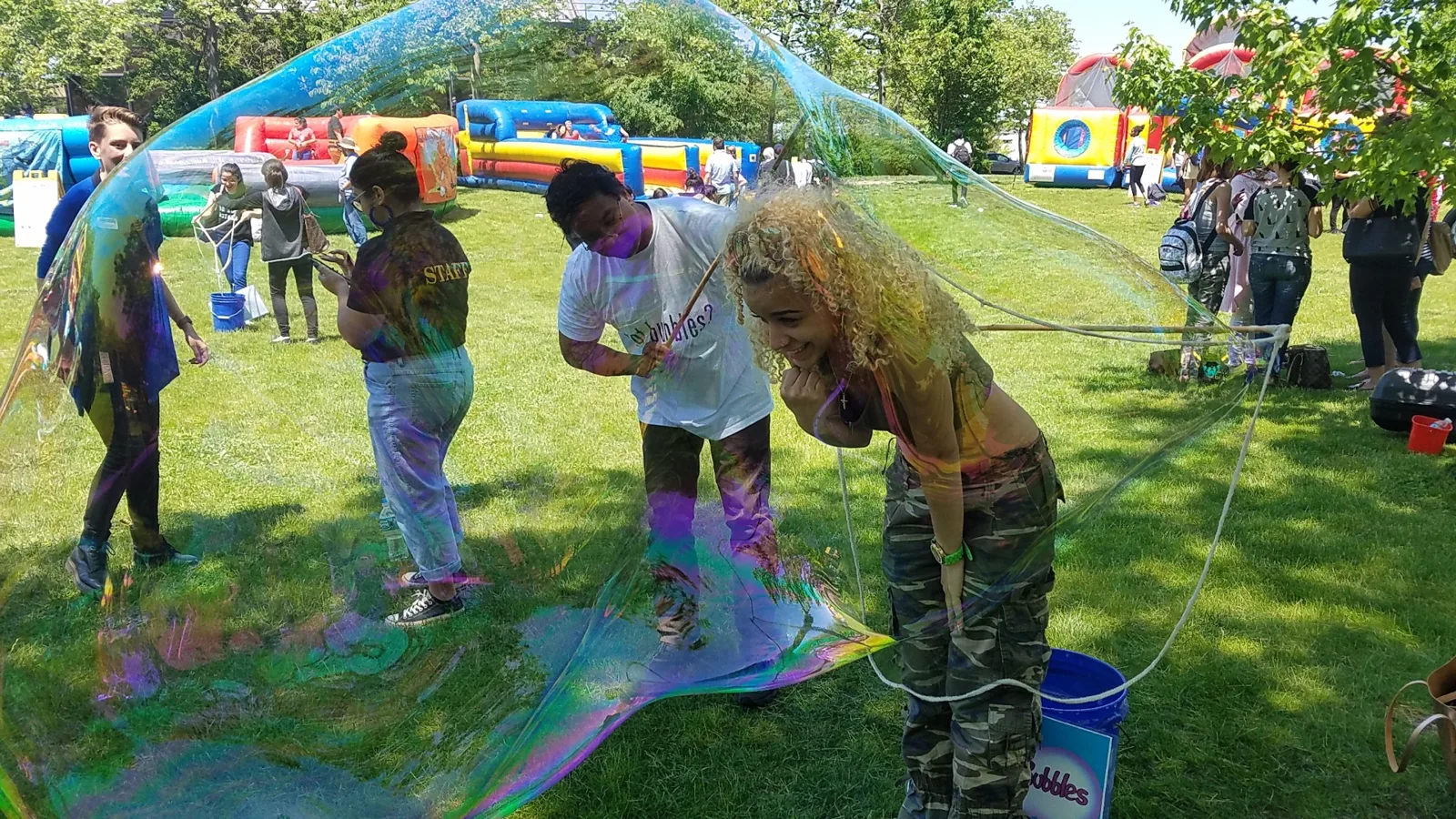 Giant bubble party in Brooklyn & Queens